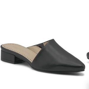 Adrienne Vittadini Porto Black low block heel mules shoes Size 10M.  NWT